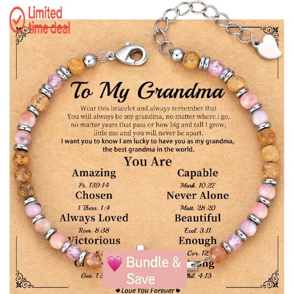 Adjustable Stainless Steel Beaded Cross Bracelet, Faith Jewelry Gift - Picture 1 of 8